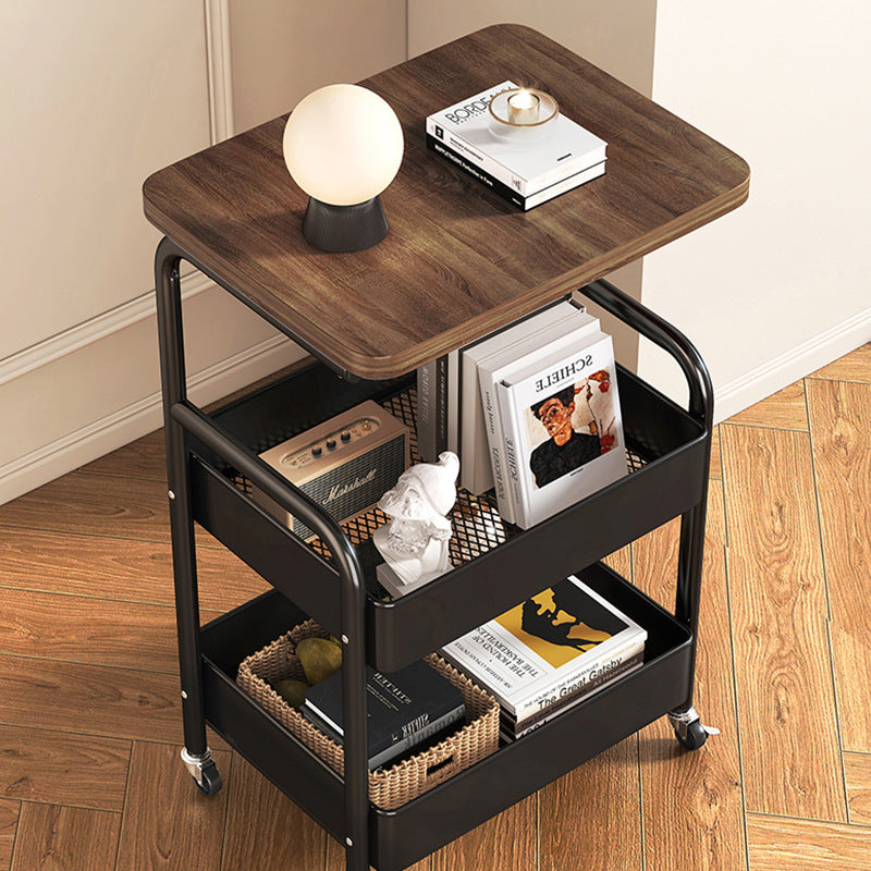 3-poziomowy retro stalowy wózek na kółkach